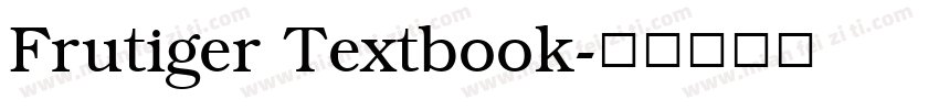 Frutiger Textbook字体转换